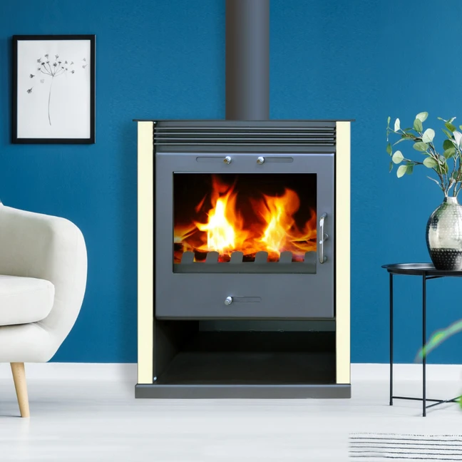 Poêle à bois – BELLEZA RUBIN Ivoire – 13kW