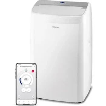Climatiseur mobile Sencor SAC MT9078CH 9000 BTU Wi Fi 5 modes jusqu a 35 m²